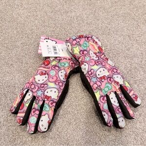 NWT Hello Kitty licensed ski gloves youth size S/M